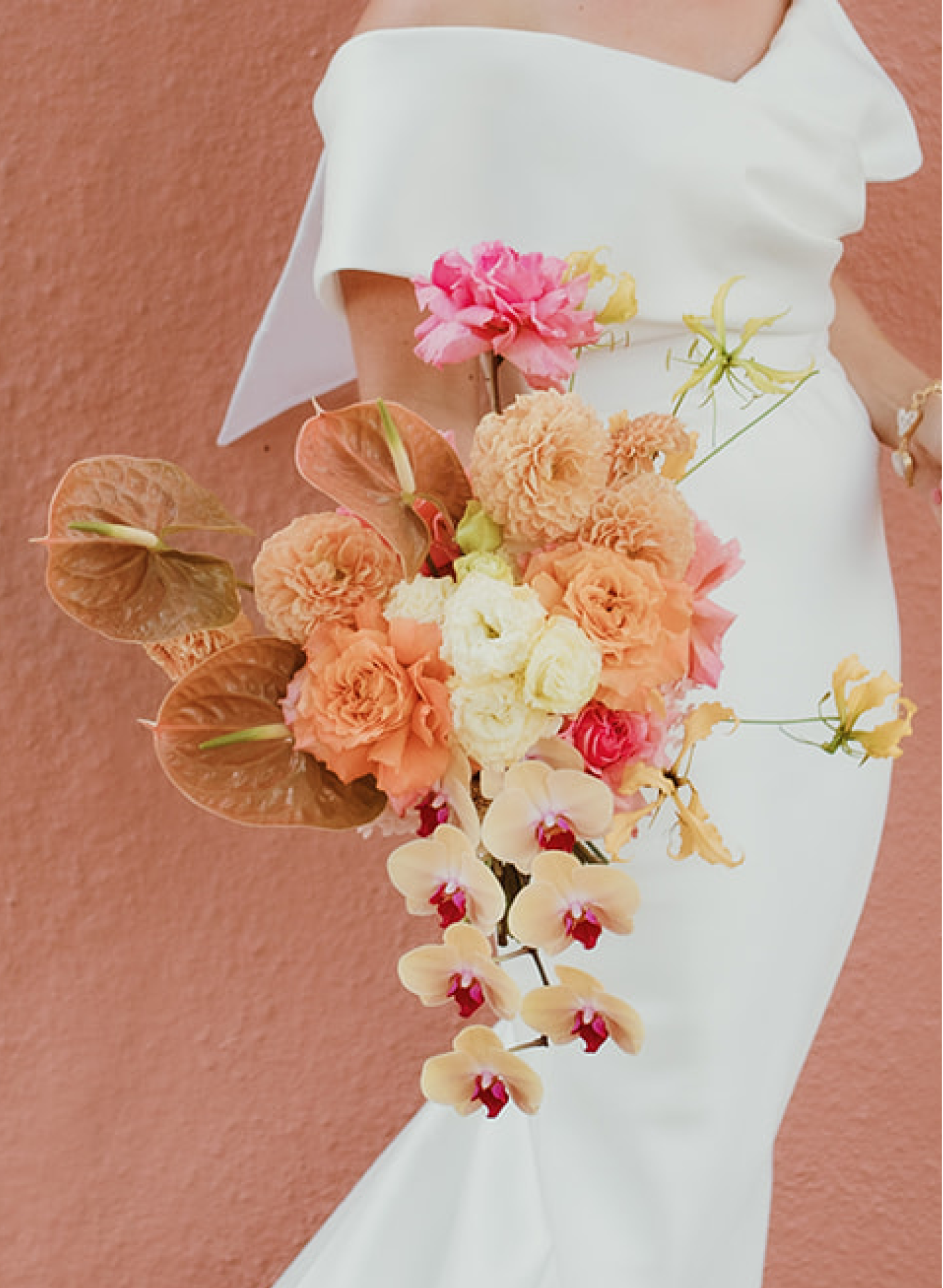 Wedding day flower bouquet